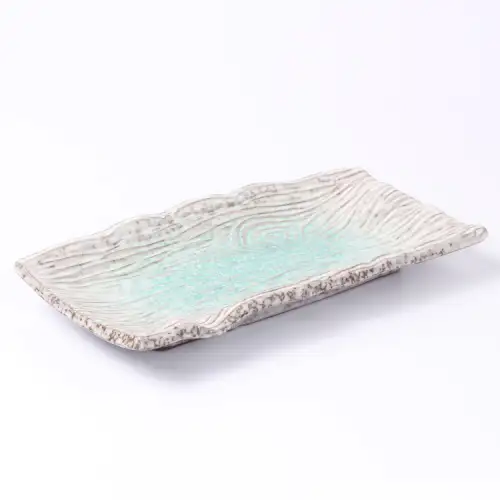 #BY-0587C; Ceramic rect. plate 12" #595 