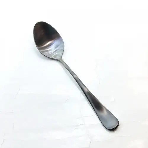 #1010201-DS-MBK; Stainless steel dessert spoon MBK
