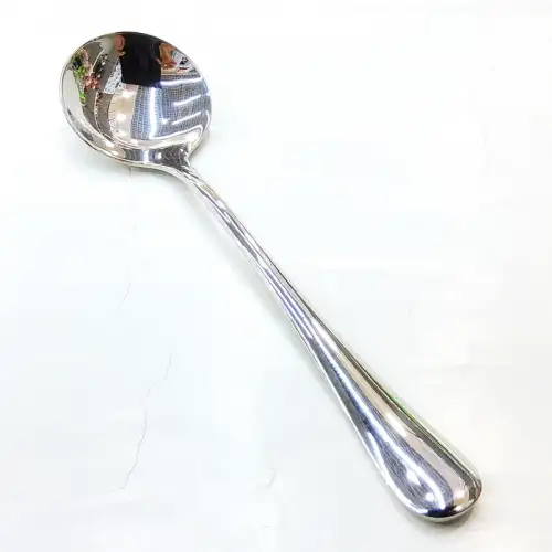 #1010201-SS8; Stainless steel soup spoon 18.8cm