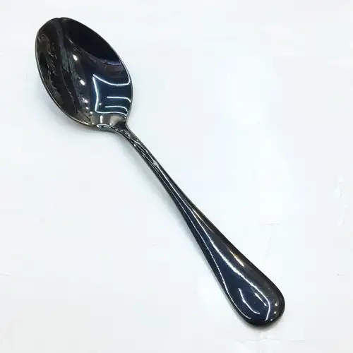 #1010201-TS-BK; Stainless steel tea spoon 13.9cm BK