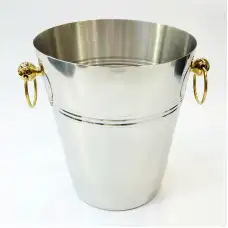#123201; Stainless steel ice bucket Dia. 19x22cm 