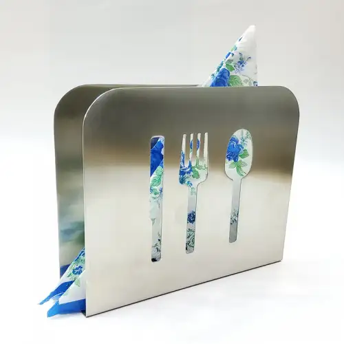 #60763;  Stainless steel napkin holder