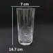 #8812RCR; Glass cup 330ml/11.6oz   