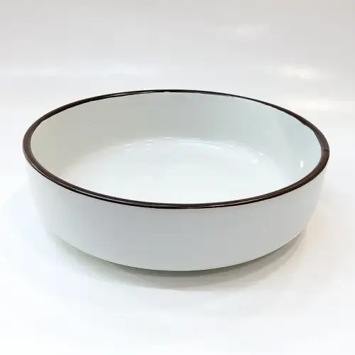 #AA4103-WT; Ceramic 7" soup bowl #F776