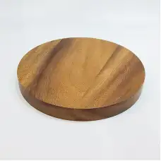 #AC218-25; Acacia wood board Rd. 21.8cm  