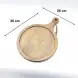 #AC3626;  Acacia wood pizza board 36x26cm