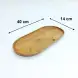 #AC4014;  Acacia wood oval plate 40x14cm