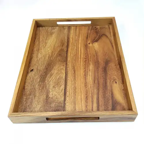 #AC455355K; Acacia wood tray 45.5x35.5cm 