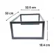 #AG530-184; Tray metal stand 53x32.5x18.4cm