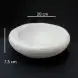 #BS1805-WT; Ceramic rock bowl 8" #WT 