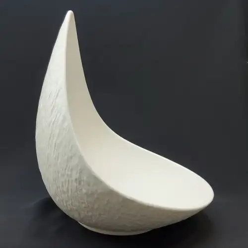 #BS1867-WT; Ceramic oval bowl 8" #WT