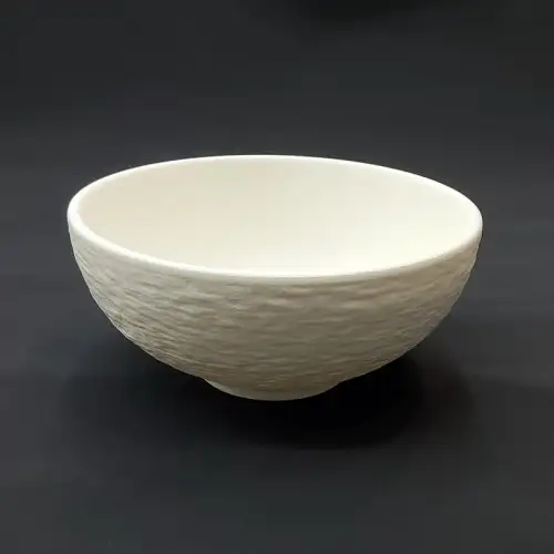 #BS1928-WT; Ceramic 4.5" bowl #WT