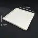#BS1942-WT; Ceramic rect. plate 25cm #WT
