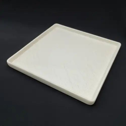 #BS1942-WT; Ceramic rect. plate 25cm #WT