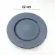 #BS1966-BK; Ceramic round plate 22cm #BK 