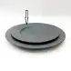 #BS1966-BK; Ceramic round plate 22cm #BK 