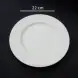 #BS1966-WT; Ceramic round plate 22cm #WT