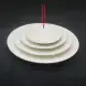 #BS5002-WT; Ceramic round plate 16cm
