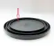 #BS5057-BK; Ceramic flat round plate 23cm