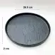 #BS5064-BK; Ceramic flat round plate 27cm