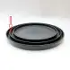 #BS5064-BK; Ceramic flat round plate 27cm