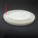 #BS5064-WT; Ceramic flat round plate 27cm