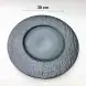 #BS5095-BK; Ceramic rd. dinner plate 30cm