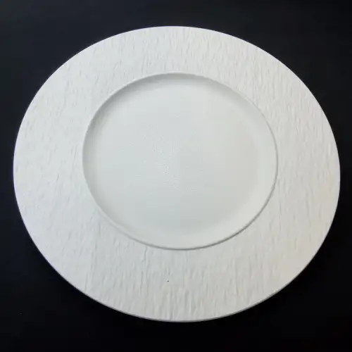 #BS5095-WT; Ceramic rd. dinner plate 30cm