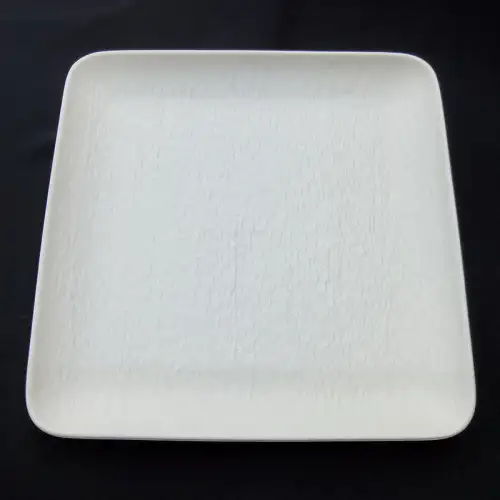 #BS5187-WT; Ceramic 30.5cm sq. plate
