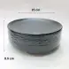 #BS5217-BK; Ceramic cylinder plate 23cm