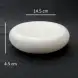 #BS5262-WT; Ceramic pebble bowl 6"