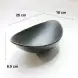 #BS5293-BK; Ceramic moon shape bowl 25.5cm