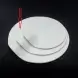 #BS8850-WT; Ceramic rd. 28cm slate shape - WT