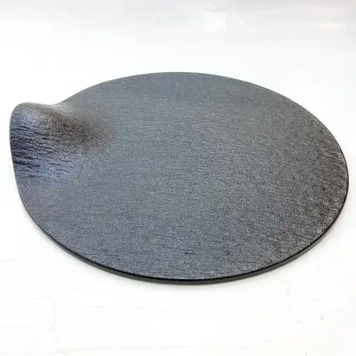 #BS8867-BK; Ceramic rd. 31cm slate shape - BK