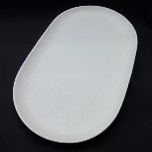 #BS8881-WT; Ceramic Platter 38.5x23.5cm - WT