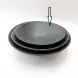#BS8966-BK; Ceramic rd. bowl 20cm - BK 