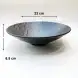#BS8973-BK; Ceramic rd. bowl 23cm - BK