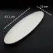 #BS8997-WT; Ceramic oval plate 43.5cm - WT 