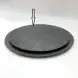 #BS9017-BK; Ceramic flat plate rd. 28cm - BK