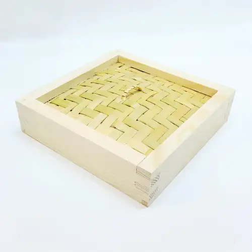 #BT2369; Wooden steamer lid squ.20x20cm  