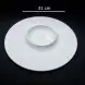 #BU6504; Ceramic 12" rd. plate #YP/WT
