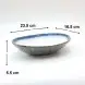 #BY-7686; Ceramic 9" oval bowl #485