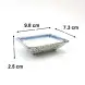 #BY-7778; Ceramic 3.75" rect. sauce dish #485