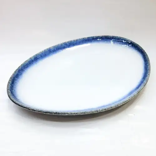 #BY-7891; Ceramic 13" triangle plate #485