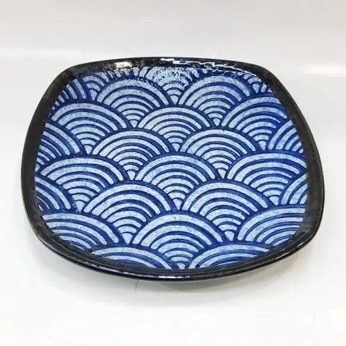 #CB-8119; Ceramic squ.7" plate #HBW