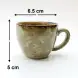 #CH-6312; Ceramic Espresso Cup + Saucer 87ml  