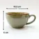 #CH-6350; Ceramic Latte Cup + Saucer 265ml   