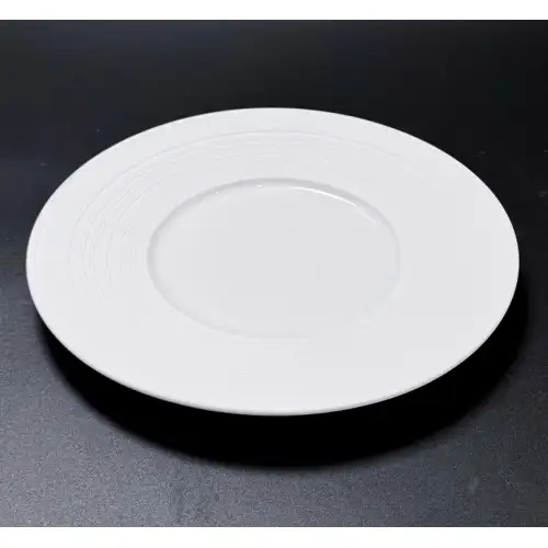#CM5285; Ceramic plate 10.5" #WT