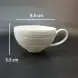 #CM5353; Ceramic coffee cup + saucer 200ml #WT