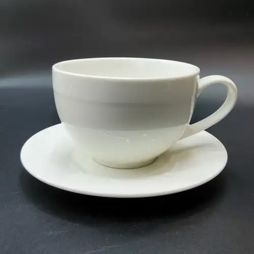 #CT8057; Ceramic coffee cup + saucer 320ml #LG
